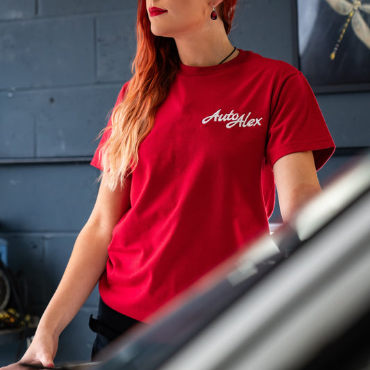 T-Shirt | AutoAlex Embroidered - Red