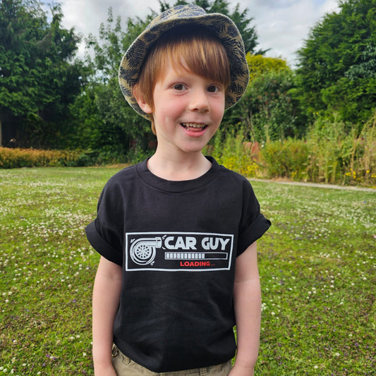 T-Shirt | Child - Car Guy Loading - Black